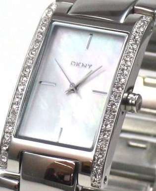 DKNY Crystal Accented Mother Of Pearl Ladies Watch