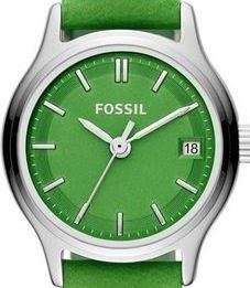 FOSSIL Archival Petite Green Leather Ladies Watch