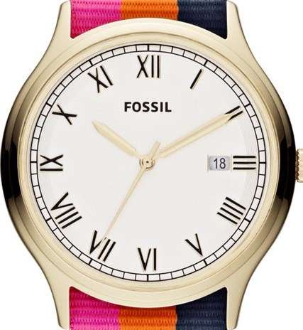 FOSSIL Ansel Stripe Nylon Mens Watch