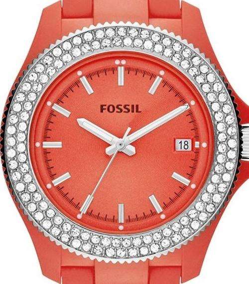 FOSSIL Coral Crystal Accented Ladies Watch