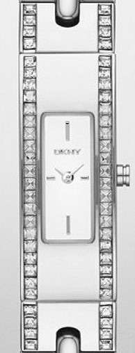 Authentic DKNY Crystal Studded Stainless Steel Ladies Watch