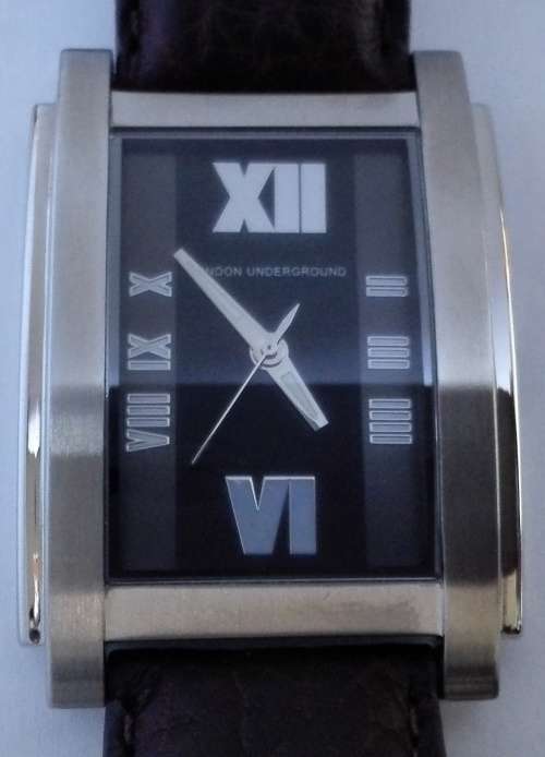 Authentic LONDON UNDERGROUND Classic Brown Leather Mens Watch