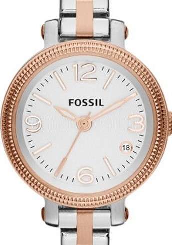 Authentic FOSSIL Heather Two Tone Stainless Steel Ladies Watch