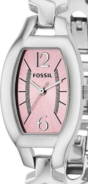 Authentic FOSSIL Pink Dial Stainless Steel Ladies Bracelet Watch