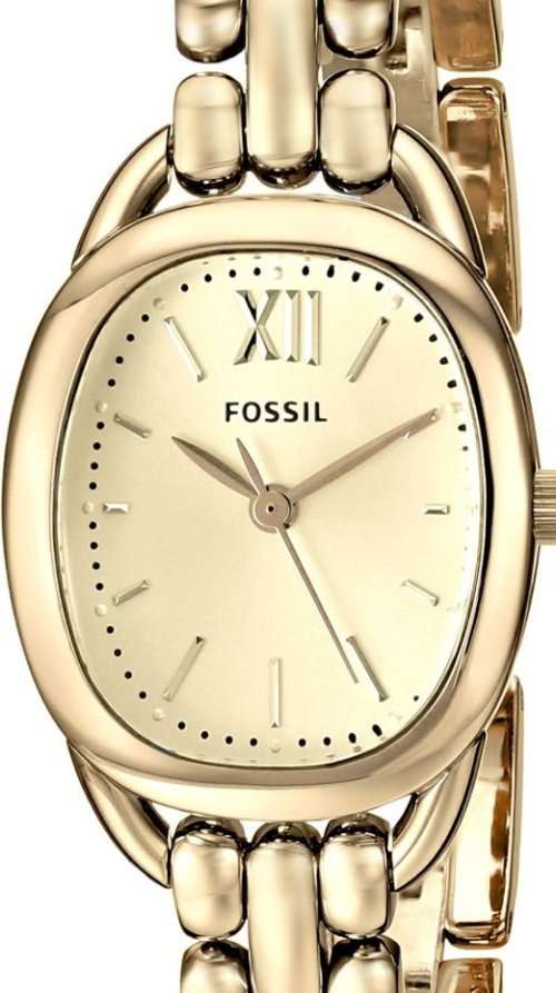 Authentic FOSSIL Sculptor Gold Tone Ladies Bracelet Watch