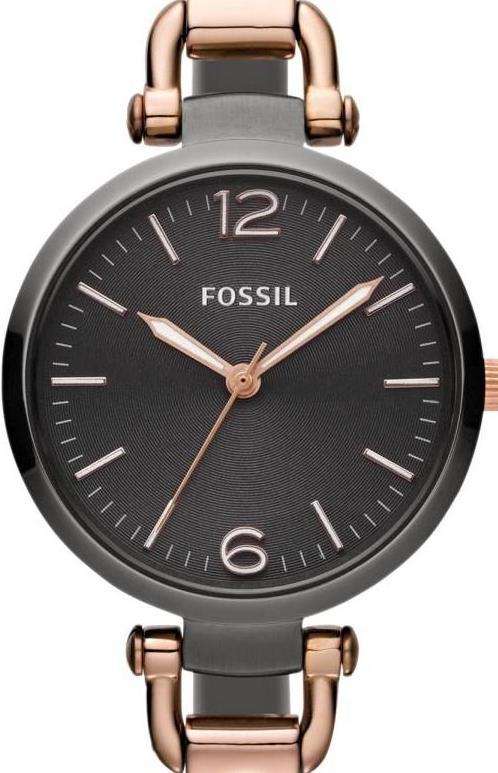 Authentic FOSSIL Georgia Smoke & Rose Gold Ladies Watch