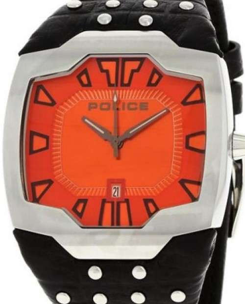 Authentic POLICE Beast Studded Leather Mens Watch