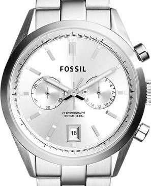 Authentic FOSSIL Del Rey Stainless Steel Chronograph Mens Watch