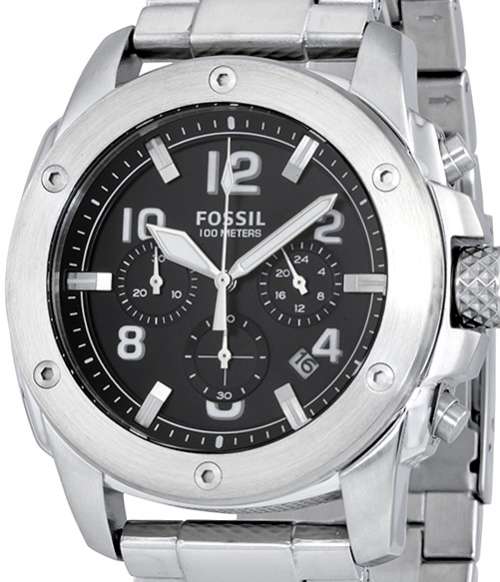 Authentic FOSSIL Machine Stainless Steel Chronograph Mens Watch