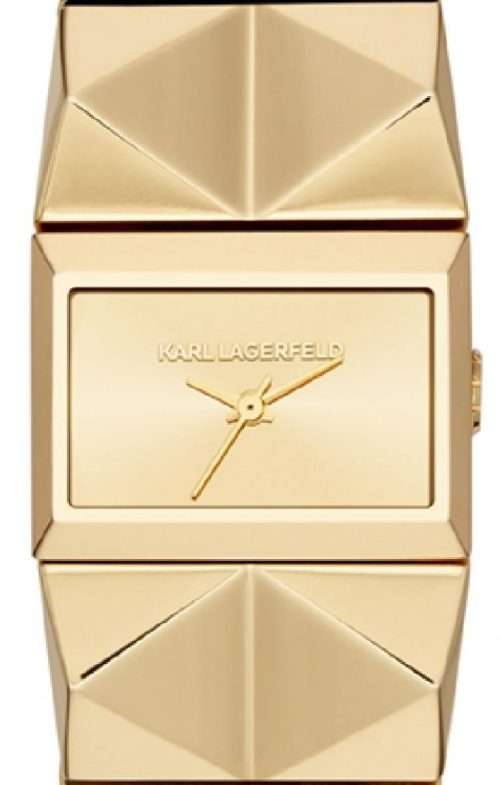 Authentic KARL LAGERFELD Perspektive Gold Tone Ladies Watch