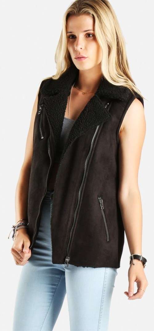VERO MODA Runa Faux Fur Waistcoat - XL