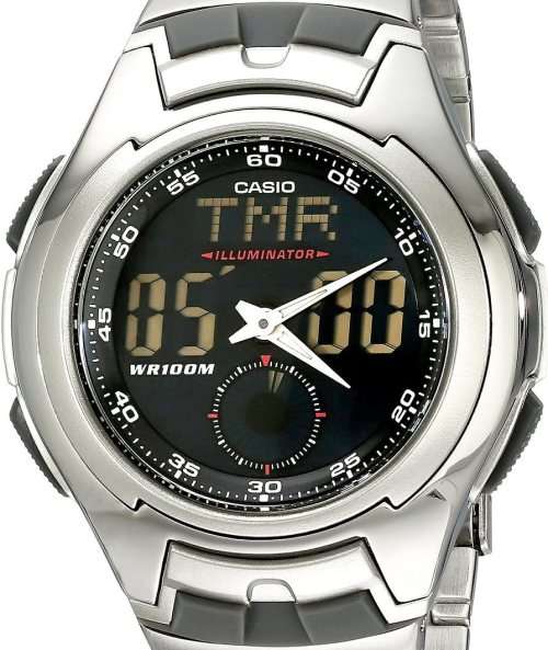 Authentic CASIO World Time Ana Digi Stainless Steel Mens Watch