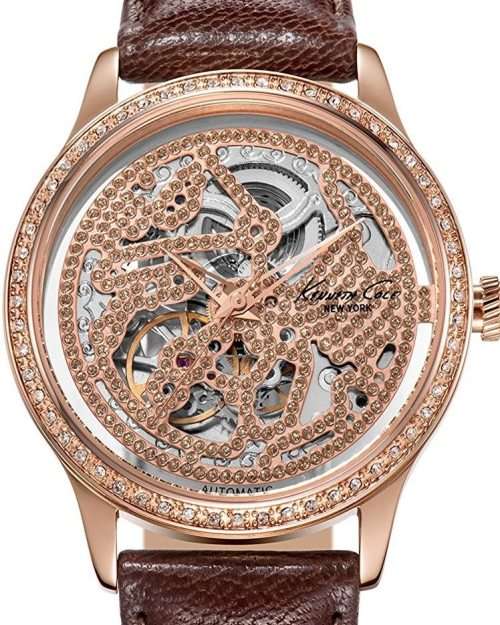 Authentic KENNETH COLE Rose Gold Skeleton Automatic Ladies Watch