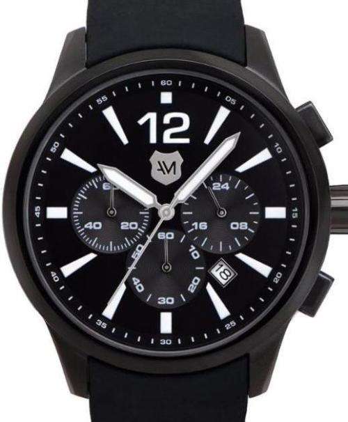 Authentic ANDREW MARC Black Chronograph Mens Watch