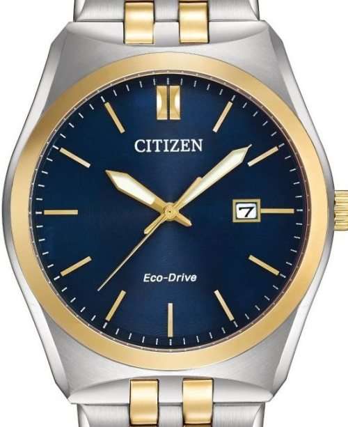 Authentic CITIZEN Eco-Drive Corso Two Tone Stainless Steel Mens Watch