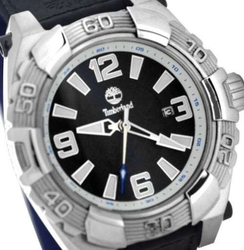 Authentic TIMBERLAND Hookset Black Leather Mens Watch