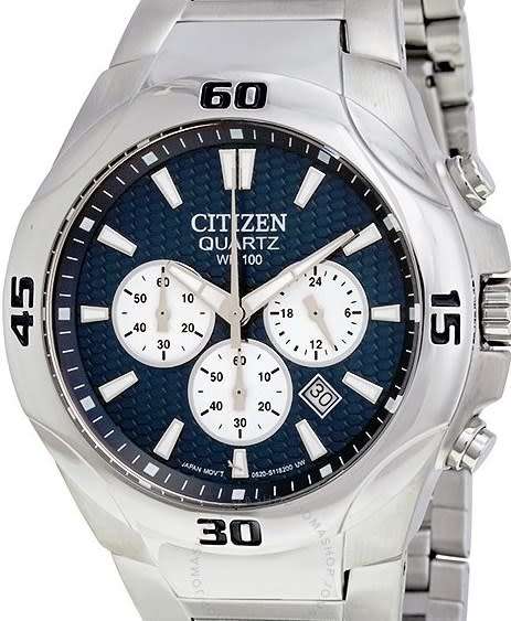 Authentic CITIZEN Stainless Steel Chronograph Mens Watch