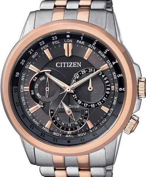 Authentic CITIZEN Eco-Drive Calendrier Two Tone Stainless Steel Mens Watch