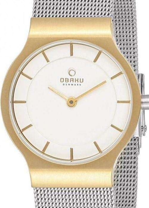 Authentic OBAKU Denmark Ultra Slim Two Tone Ladies Watch