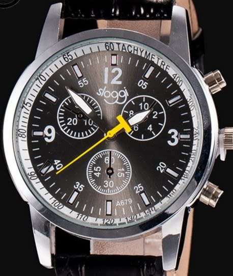 SLOGGI Classic Black Dial Mens Watch