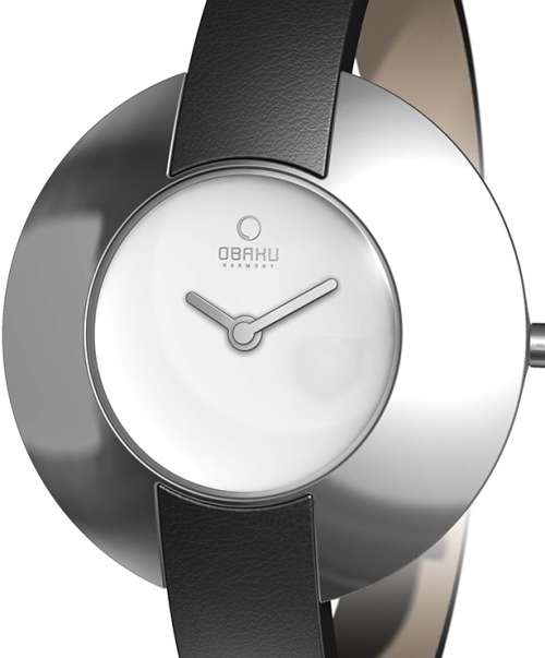 Authentic OBAKU Denmark Black Leather Ladies Watch
