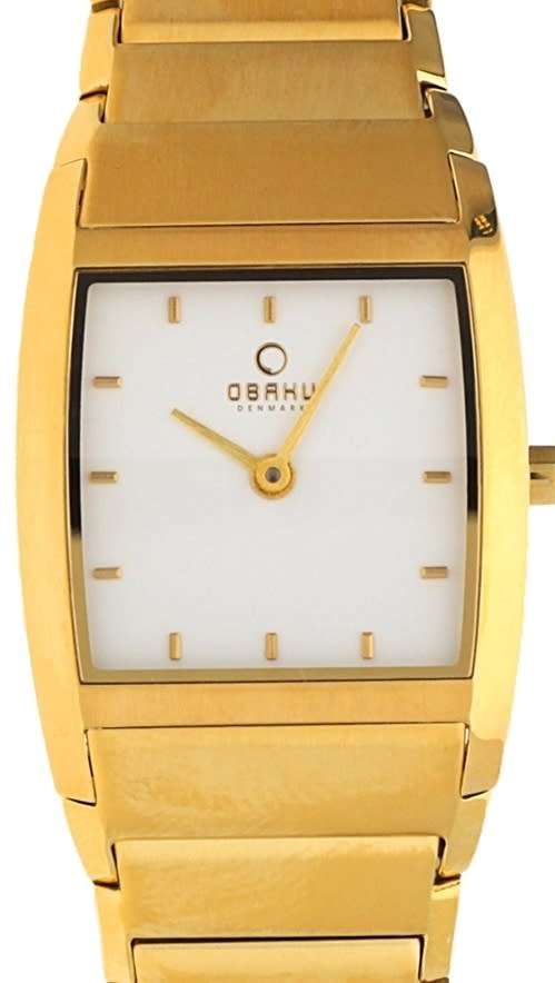 Authentic OBAKU Denmark Harmony Gold Tone Stainless Steel Ladies Watch