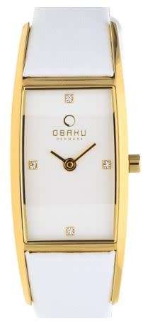 Authentic OBAKU Denmark White Leather Ladies Watch