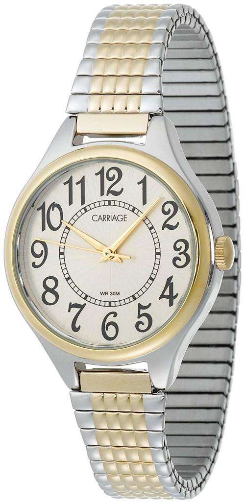 Authentic CARRIAGE by TIMEX Two Tone Stainless Steel Ladies Watch