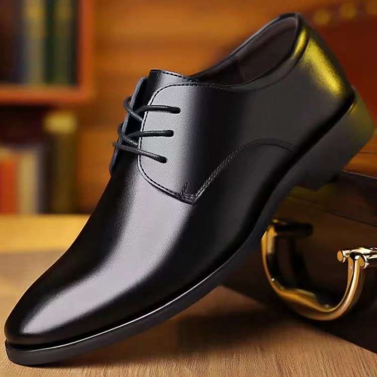 Suit Groomsmen Men Shoes Business Formal Casual Leather Shoes, Size: 42(Black)