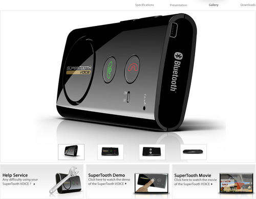 Supertooth Voice hands-free bluetooth car kit with TTS technology