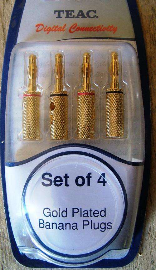 TEAC set of 4 banana plugs - gold plated