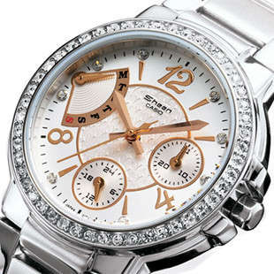 CASIO Sheen Ladies Retrograde Rhinestone watch