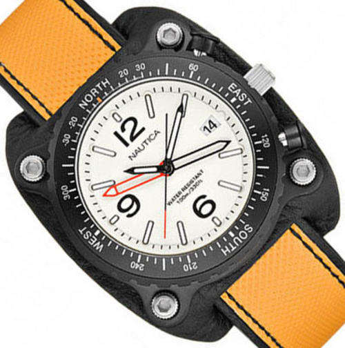 NAUTICA Compass Series mens cuff watch