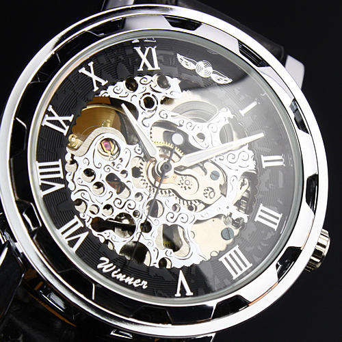 WINNER Men's Skeleton Mechanical Watch