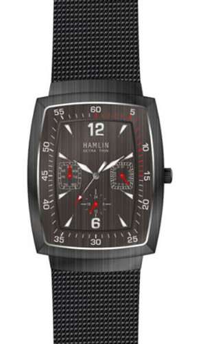 HAMLIN Ultra Thin Black Rectangular Dial Mens Watch