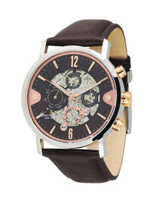 KENNETH COLE NEW YORK Rose Gold Skeleton Automatic Mens Watch
