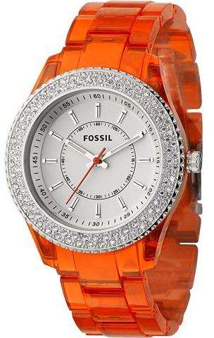 FOSSIL Stella Crystal Orange Resin Ladies Watch