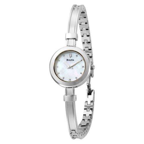 BULOVA Bangle Bracelet Mother Of Pearl Ladies Watch