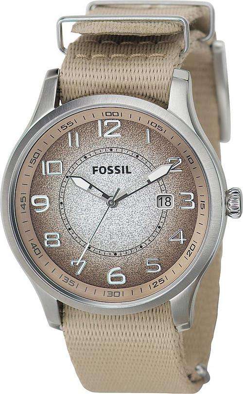 FOSSIL Nylon Khaki Strap Mens Sports Watch