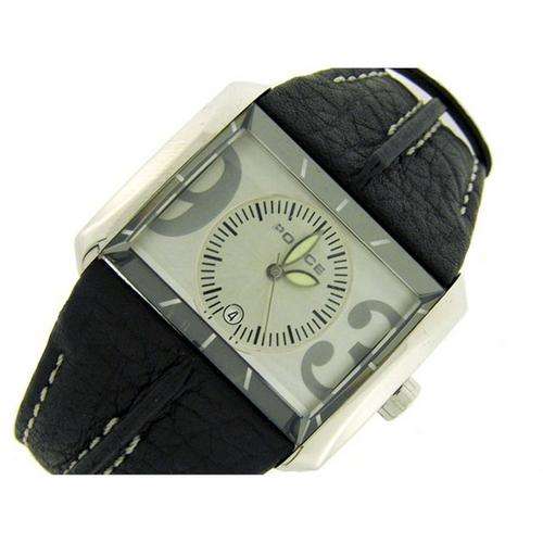 POLICE Matrix Black Leather Strap Mens Watch