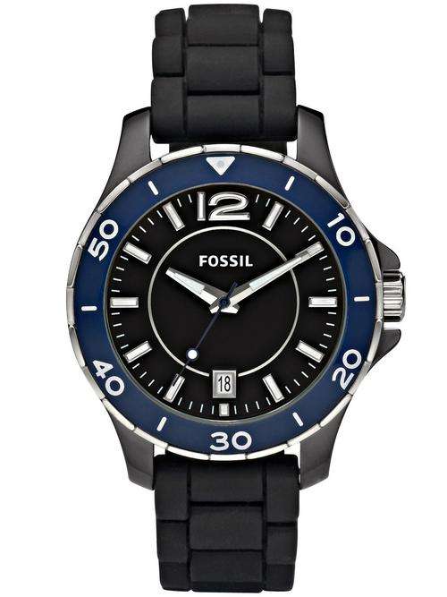 FOSSIL Ceramic Collection Black Dial Mens Watch