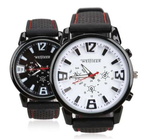 Men's Silicon Strap Sports Wristwatch Casual Men Quartz Watches Military Wrist Watch