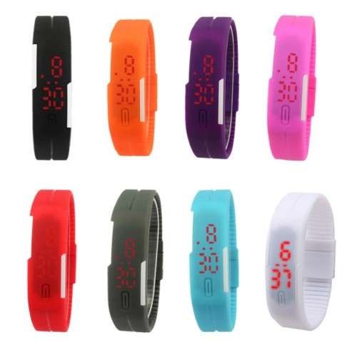Unisex LED Silicone SmartBand Digital watch Sports Wrist Watch For Men Women
