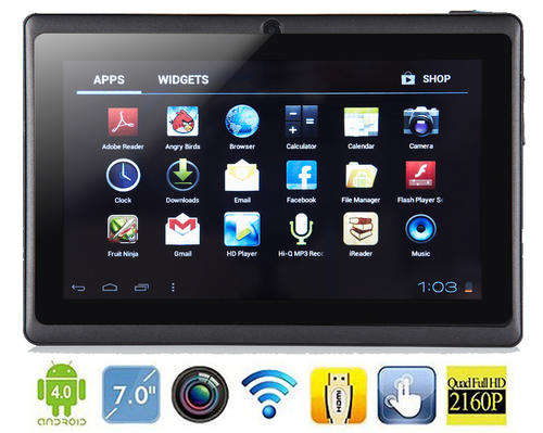 Dual Camera *BLACK* - 7 Inch Android 4.0 - 512MB RAM - 4GB built-in memory- 3G - WIFI