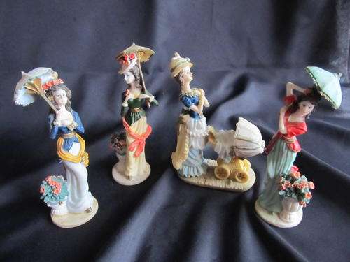 UMBERLLA LADIES CERAMIC FIGURINES