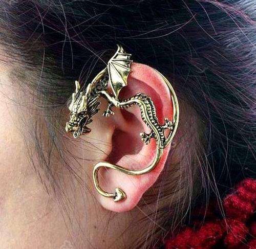 Dragon wrap around earring / ear cuff