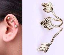 Ivy leaves earring / ear cuff Gold