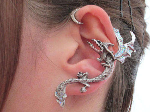 Dragon wrap around earring / ear cuff