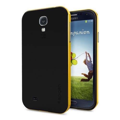 #YELLOW# Spigen Neo Hybrid shock proof cover for SAMSUNG Galaxy S4 with screen protector