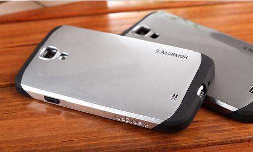 #METALLIC GREY# SLIM ARMOR shock proof cover for SAMSUNG Galaxy S4